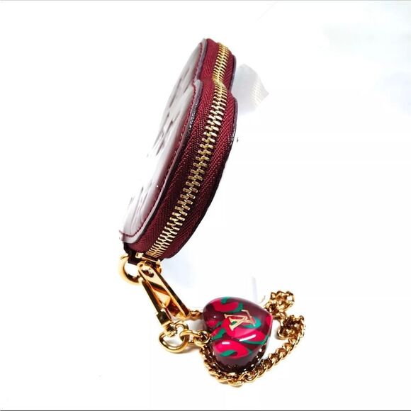 Auth Louis Vuitton Monogram Vernis Coeur Heart Coin Purse Pomme D'Amour - Picture 3 of 9